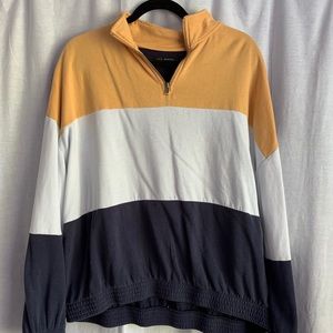 multicolored quarter zip